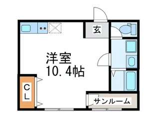 チェリーブロッサム弁天町【2階】の間取り