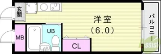 シャトー第2神戸【2階】の間取り