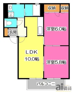 セルサスハイム【1階】の間取り