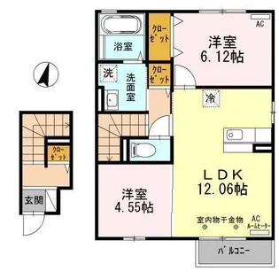 シャンテ城下A【2階】の間取り