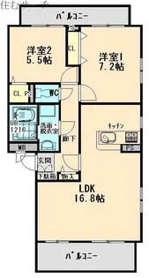 ラ レーヴ【4階】の間取り
