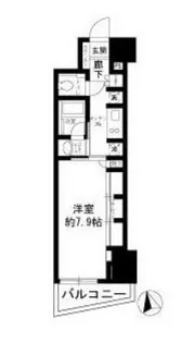 パークリュクス新宿御苑前mono【6階】の間取り