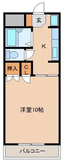 ジュネスオクラバB【1階】の間取り