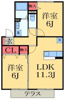 ソレアード【2階】の間取り
