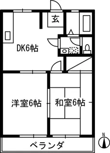 チアフル陽光ハイツ【2階】の間取り