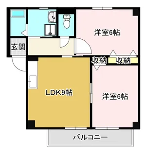 リビオン下沖D【2階】の間取り