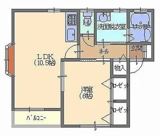 サンシティハイツC【2階】の間取り