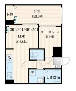 aLATO自由が丘【4階】の間取り