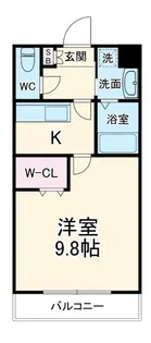 キャピタル蒲生【5階】の間取り