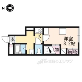 レオパレスWILL南郡山【1階】の間取り