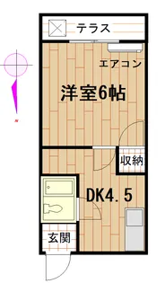 東京都足立区柳原2【アパート】の間取り