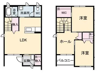 広島県福山市水呑町【一戸建】の間取り