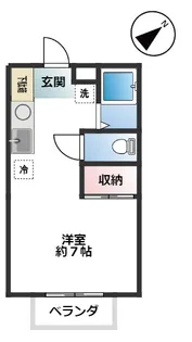 エスポワールB【2階】の間取り