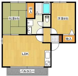 福島県郡山市小原田5【アパート】の間取り