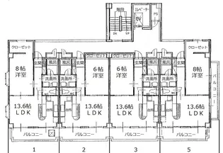 クオリティハイツZAO 角部屋【3階】の間取り
