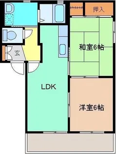 2LDKの間取り画像