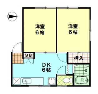 第2コーポ幸伸【1階】の間取り