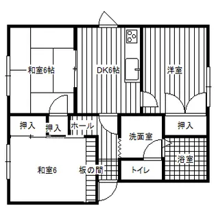 メゾンティアラII【1階】の間取り