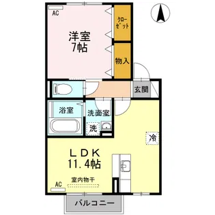 パークハイムII【2階】の間取り