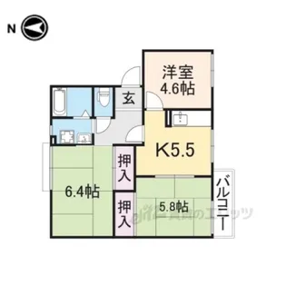 ラポールA B【1階】の間取り