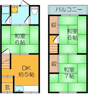 大阪府東大阪市大蓮南1【一戸建】の間取り