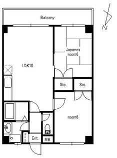 リバーサイド共栄【5階】の間取り