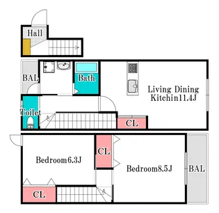 CASA Nakashoの間取り