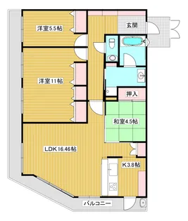 ヴェルパーク西中央マジェスティ【3階】の間取り