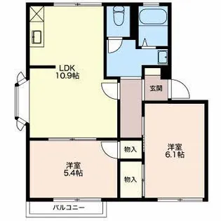 シャイニーグレンジ岡A【2階】の間取り