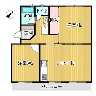 永原ハイツB【1階】の間取り