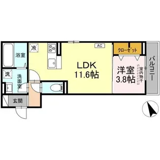レスポワール【2階】の間取り