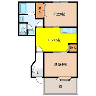 ユートピア次木 B棟【1階】の間取り