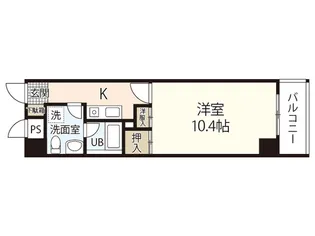 グランドール濱本【7階】の間取り