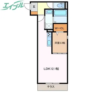 ユアメゾン北浜【1階】の間取り