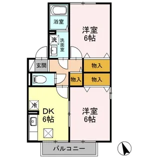 ハイツボナール III【1階】の間取り