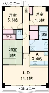 プレステージ青山【3階】の間取り