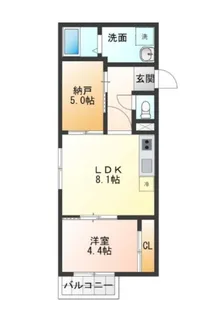 Cedar Hall Yamada Two【1階】の間取り