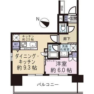 プラウド浦和【14階】の間取り