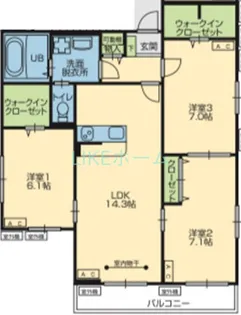 メゾン・ド・サムディ【2階】の間取り