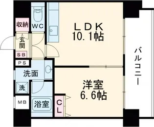 スタジオスクエア泉【8階】の間取り