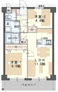 ライフポート松栄【1階】の間取り