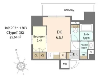 アリビス十条【8階】の間取り