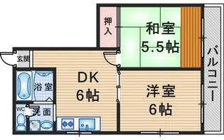キャロル北桜塚【3階】の間取り