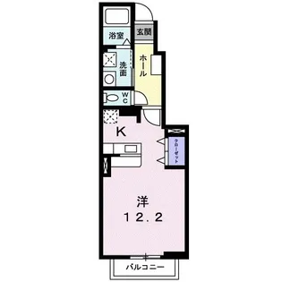 ガーデンコート B【1階】の間取り