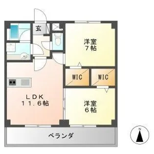 コーポM【2階】の間取り