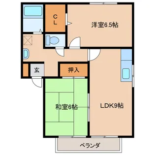 宮崎県都城市上川東1【アパート】の間取り