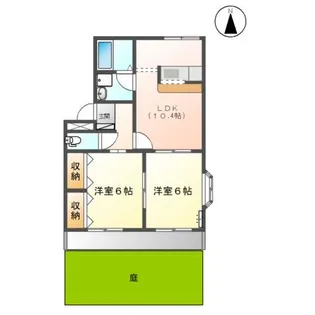 ラバーズハイム弐番館【1階】の間取り