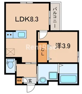 CRECIA一宮III【1階】の間取り