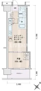 エスティメゾン豊洲レジデンスC【12階】の間取り