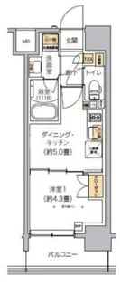 リビオメゾン芝浦【9階】の間取り